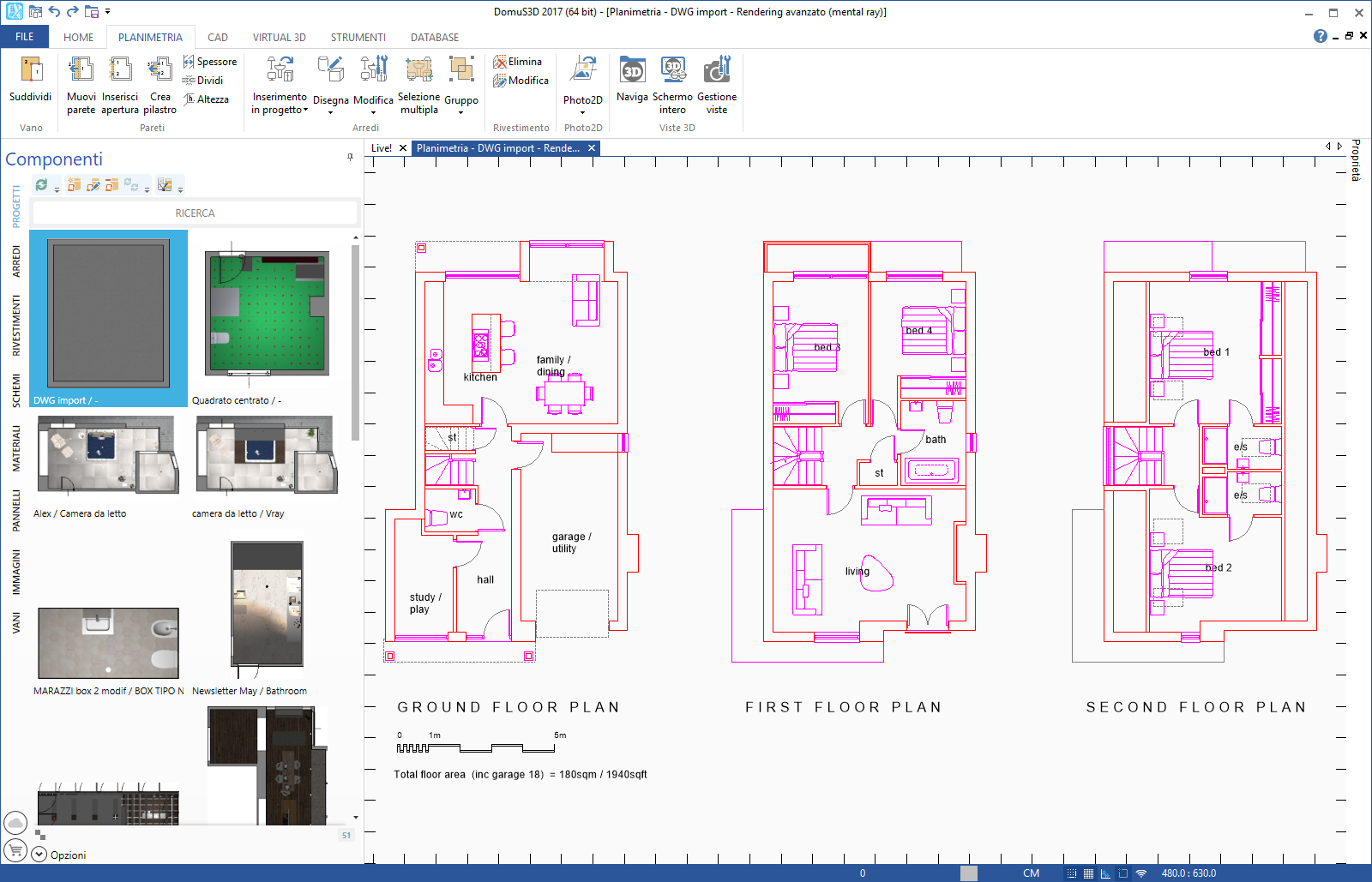 Import Plan From A Dwg Dxf File Domus3d Online Support